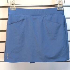 Ralph Lauren RLX Girls AIM Back-Pleated 13" Stretch Skort Hatteras Blue Size M
